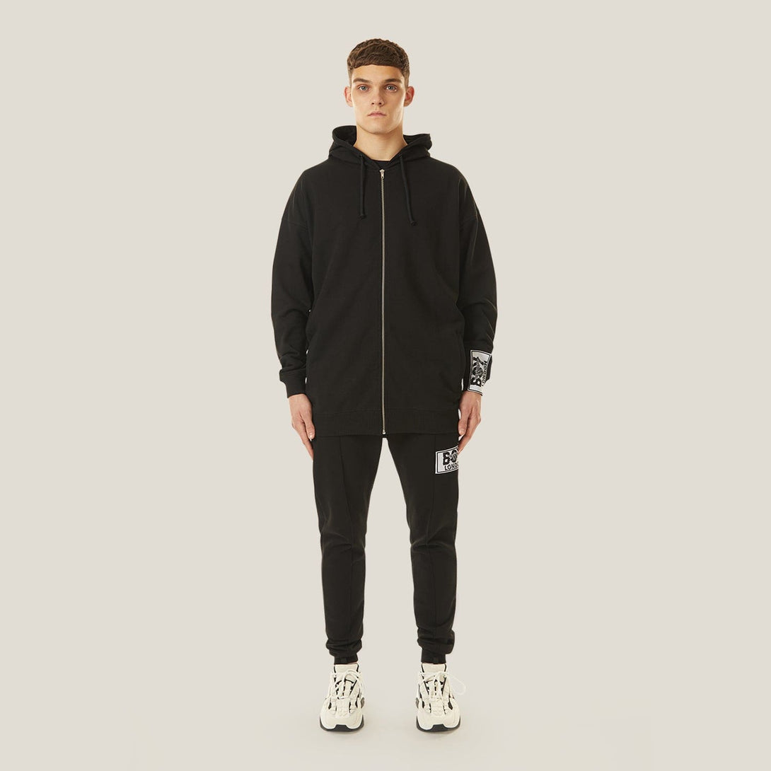 STRETCHED OUT HOODIE - BLACK