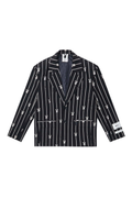 BOY London Black blazer with white patterns on a white background