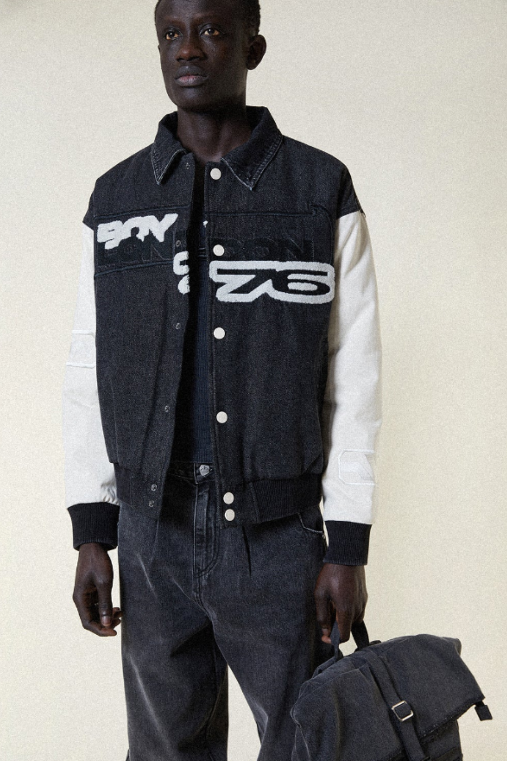 DENIM MOTO VARSITY