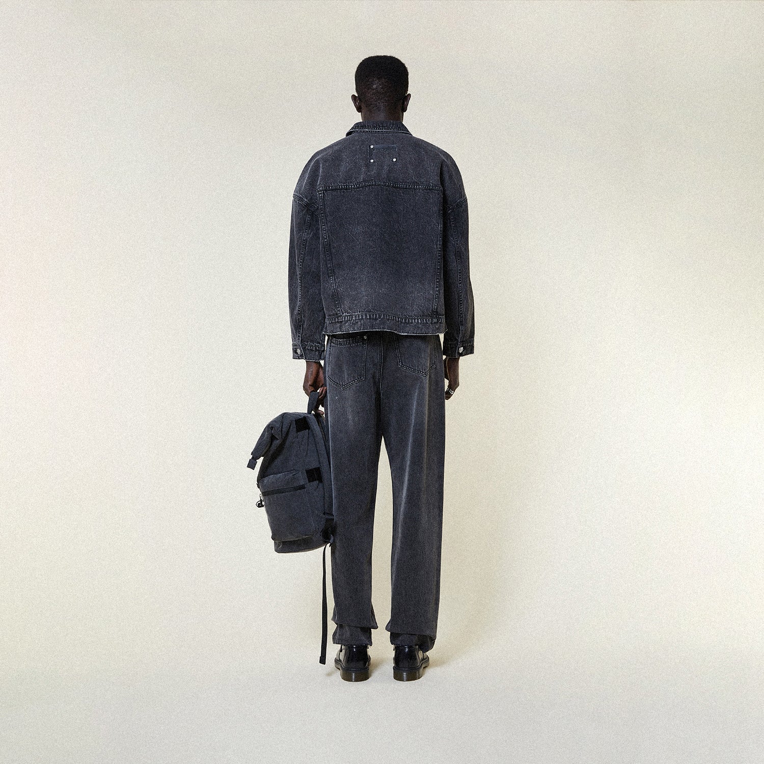 male model WARPED TRUCKER JACKET-JACKETS-BOY London