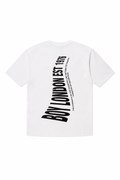 White Boy London t-shirt with black text on a white background