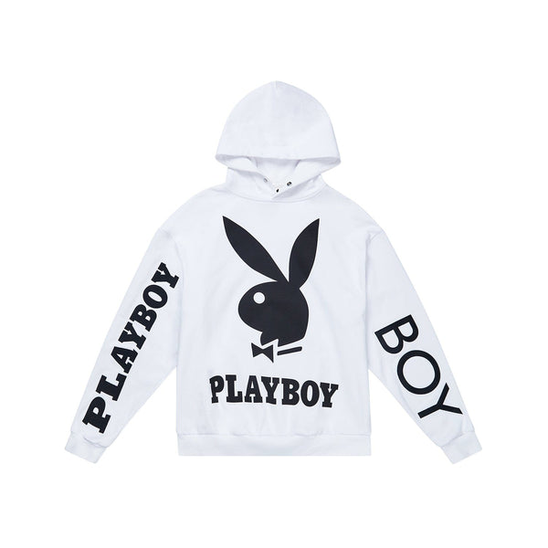 BOY London HOODIES Playboy x BOY BOLD BUNNY HOODIE - WHITE