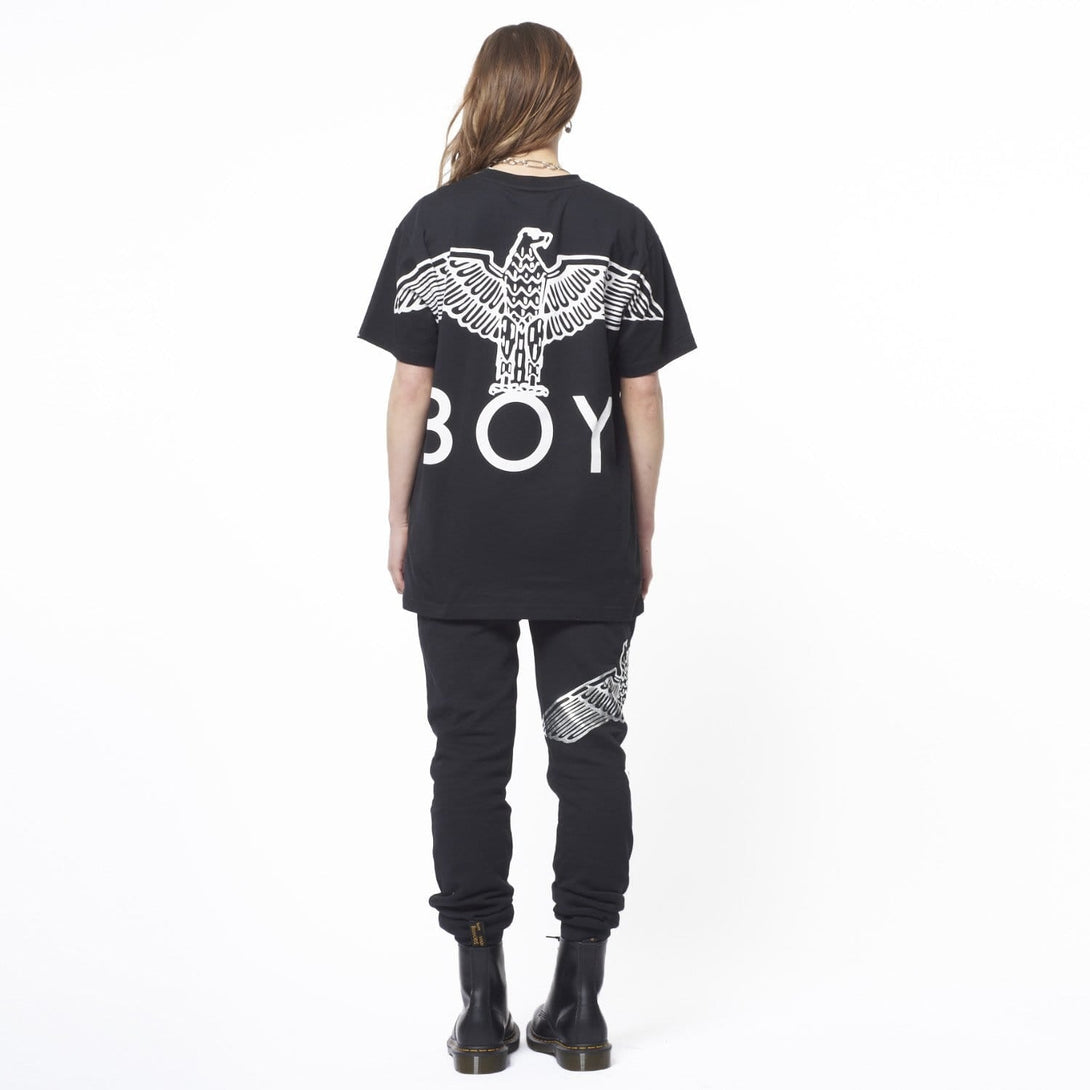 BOY LONDON T-SHIRTS BOY EAGLE BACKPRINT T-SHIRT - BLACK/WHITE