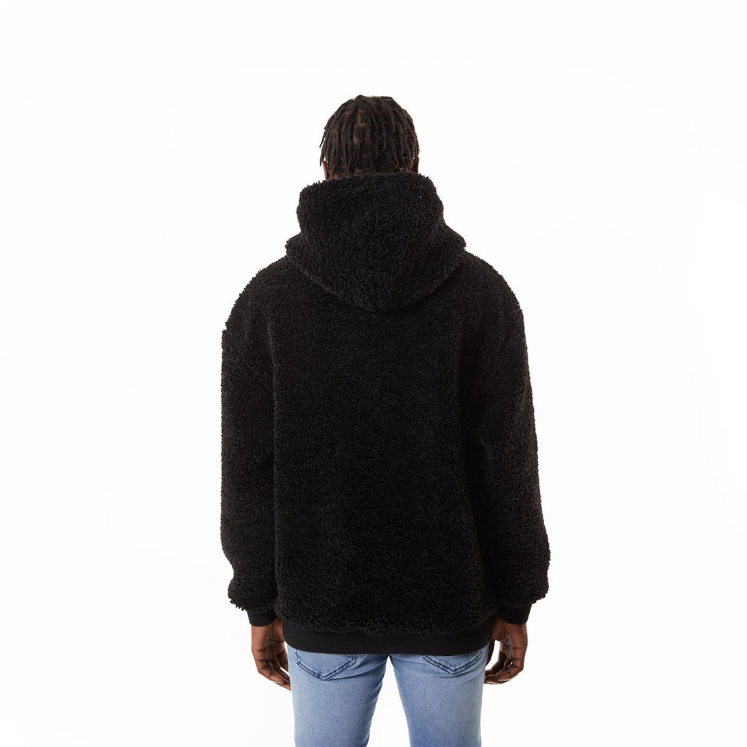 BOY London HOODIES BOY SAINT SHERPA HOOD - BLACK