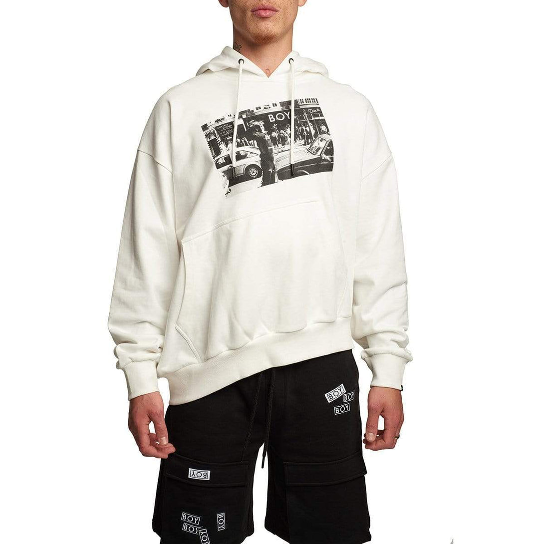BOY LONDON HOODIES STORE FRONT HOOD - OFF WHITE