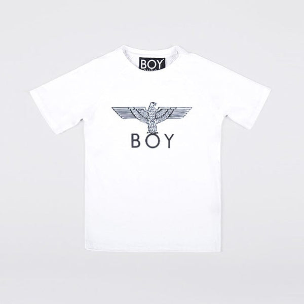 BOY LONDON KIDSWEAR BOY EAGLE KIDS T-SHIRT - WHITE / BLACK