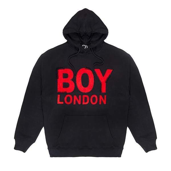 boy-london-shop HOODIES SAINTS EMBROIDERY HOOD - BLACK/RED
