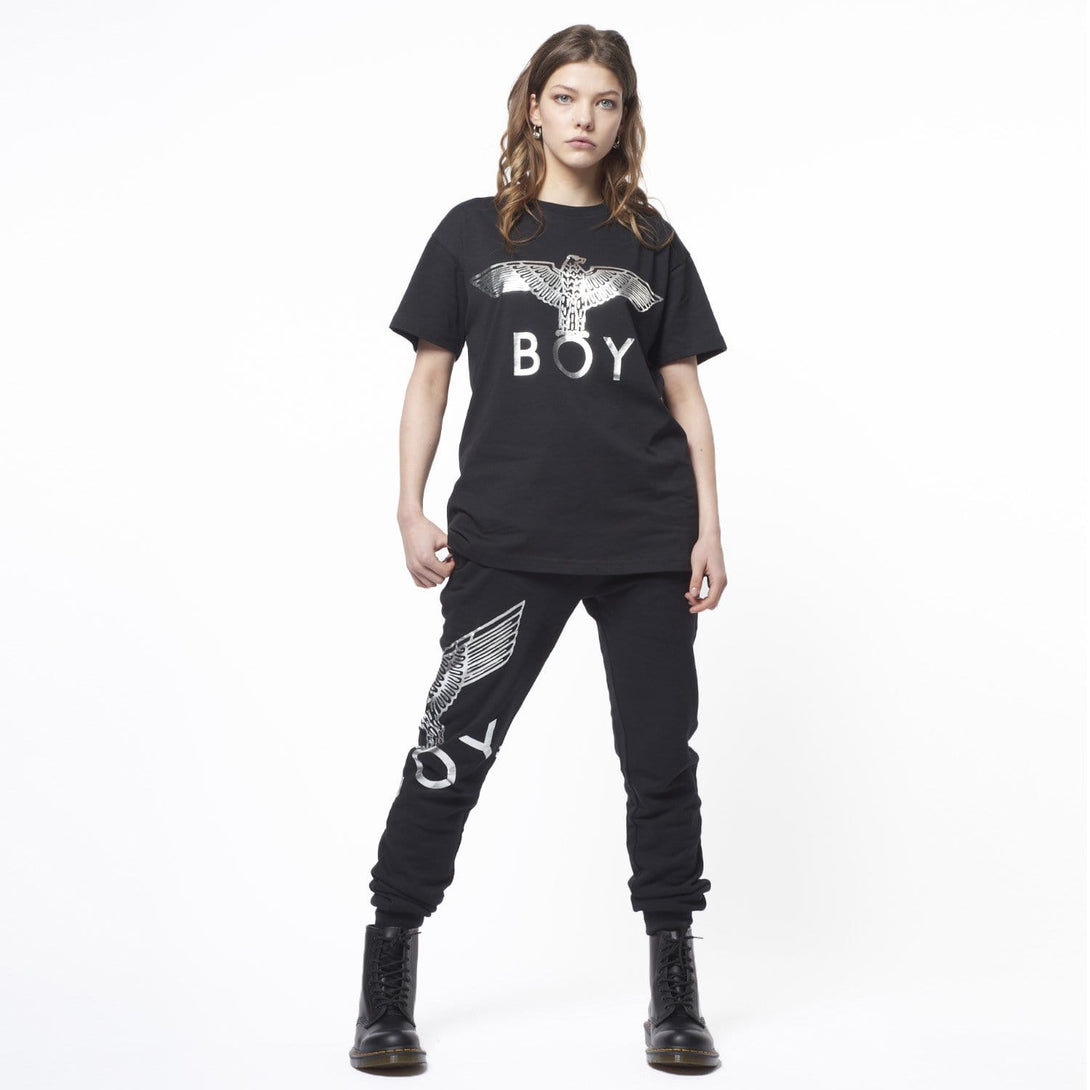 boy-london-shop T-SHIRTS BOY EAGLE T-SHIRT - BLACK/SILVER