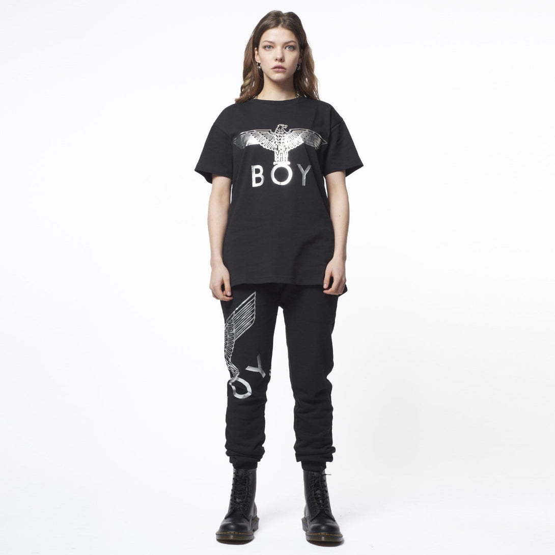 boy-london-shop T-SHIRTS BOY EAGLE T-SHIRT - BLACK/SILVER