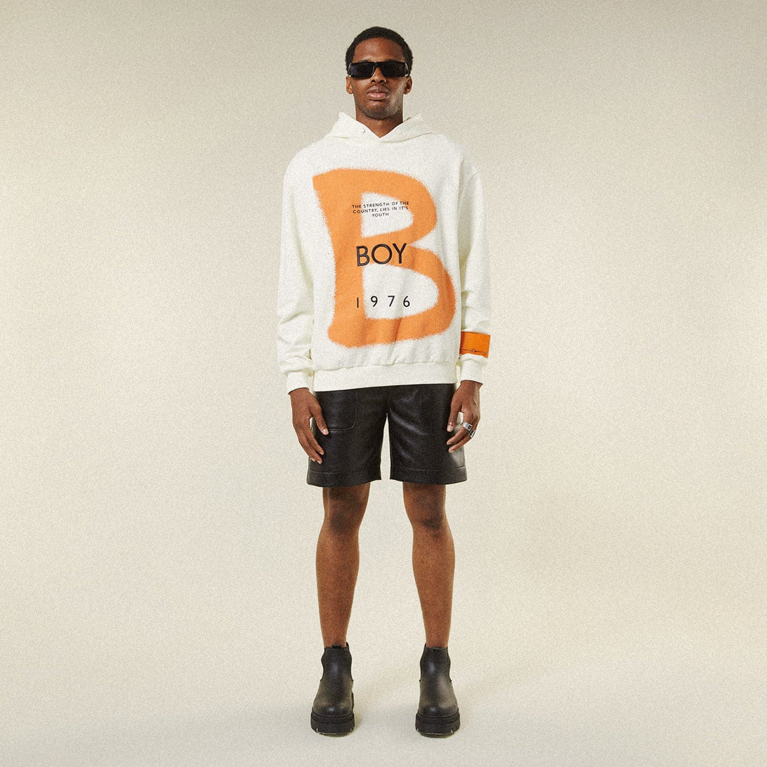 BOY London SHORTS B is for BOY Hoodie - OFF WHITE