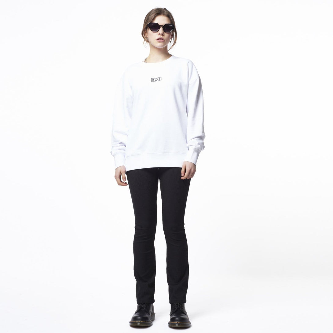 BOY LONDON SWEATSHIRT BOY EAGLE FLOCK SWEAT - WHITE
