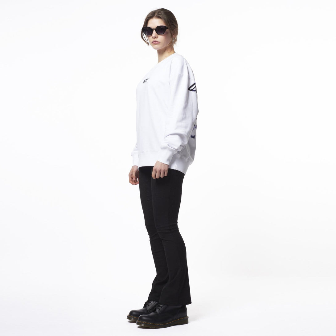 BOY LONDON SWEATSHIRT BOY EAGLE FLOCK SWEAT - WHITE