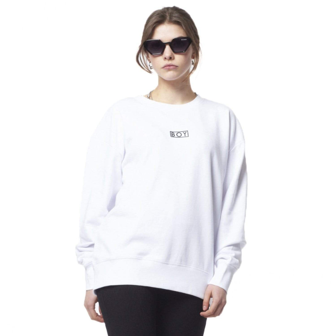 BOY LONDON SWEATSHIRT BOY EAGLE FLOCK SWEAT - WHITE