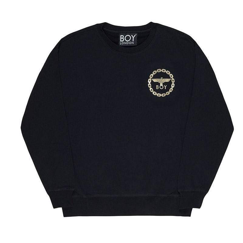 BOY LONDON SWEATSHIRTS BOY EAGLE BACKPRINT SWEATSHIRT - BLACK/GOLD