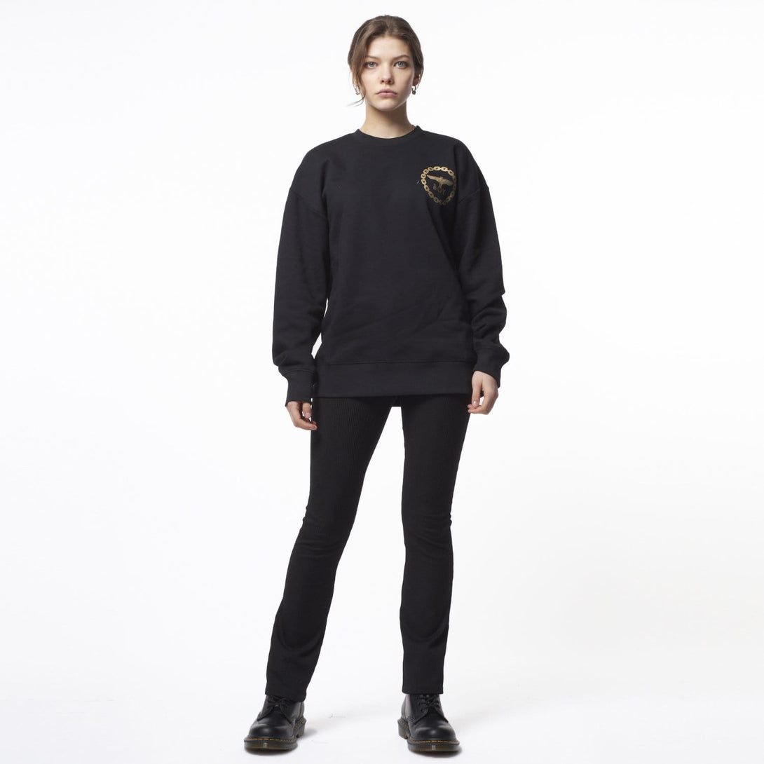 BOY LONDON SWEATSHIRTS BOY EAGLE BACKPRINT SWEATSHIRT - BLACK/GOLD