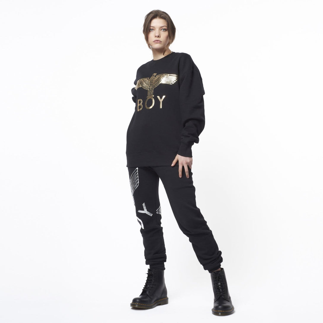 BOY LONDON SWEATSHIRTS BOY EAGLE SWEATSHIRT - BLACK/GOLD