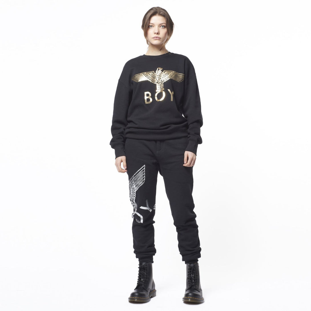 BOY LONDON SWEATSHIRTS BOY EAGLE SWEATSHIRT - BLACK/GOLD