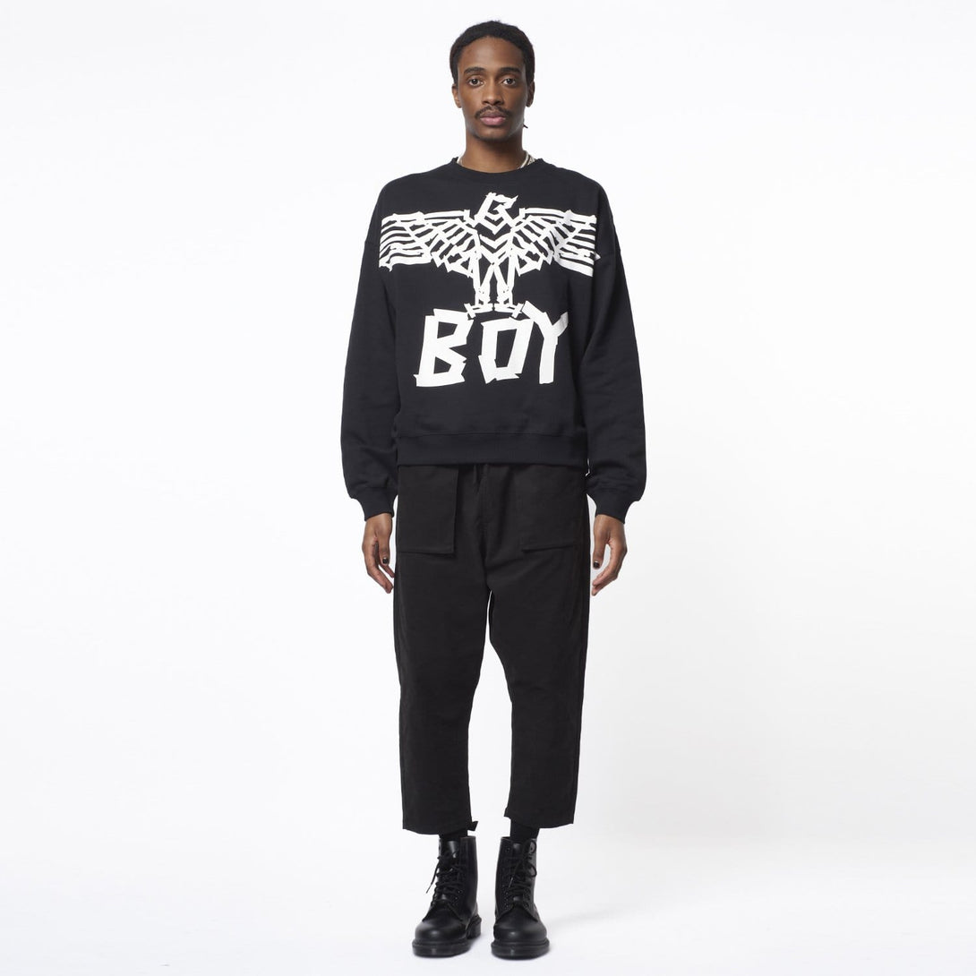 BOY LONDON SWEATSHIRTS BOY TAPE EAGLE  SWEATSHIRT - BLACK