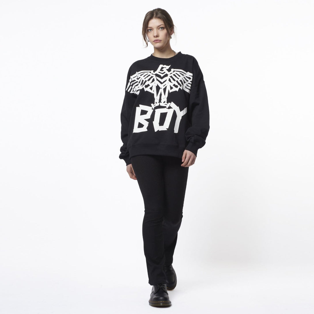 BOY LONDON SWEATSHIRTS BOY TAPE EAGLE  SWEATSHIRT - BLACK