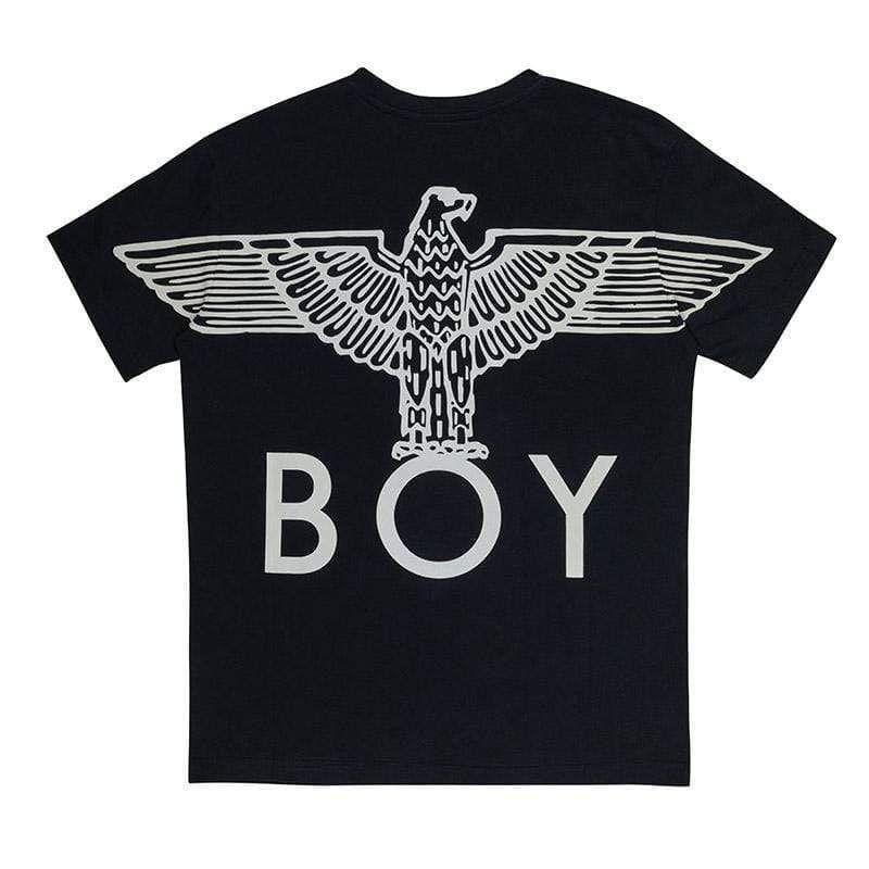 BOY LONDON T-SHIRTS XS / BLACK/WHITE BOY EAGLE BACKPRINT T-SHIRT - BLACK/WHITE