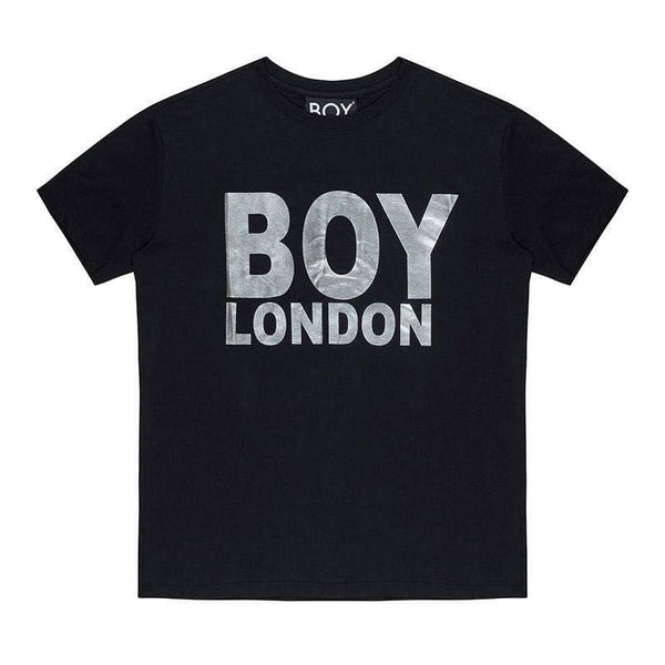 BOY LONDON T-SHIRTS XS / BLACK/SILVER BOY LONDON TEE - BLACK/SILVER