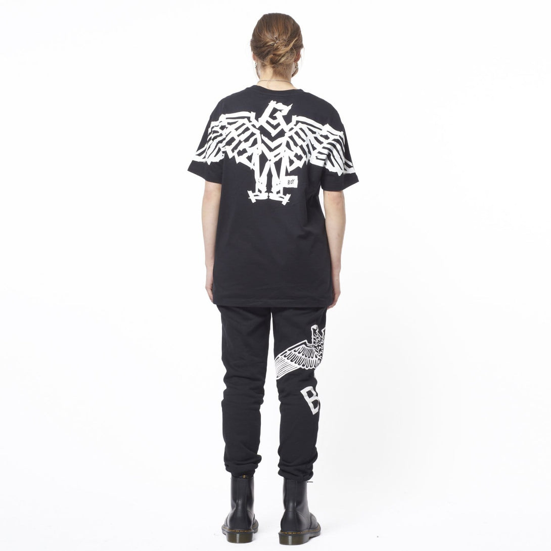 BOY LONDON T-SHIRTS BOY TAPE EAGLE BACKPRINT TEE - BLACK