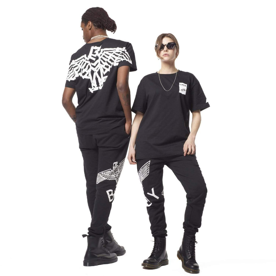 BOY LONDON T-SHIRTS BOY TAPE EAGLE BACKPRINT TEE - BLACK